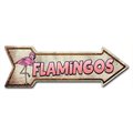Signmission Flamingos Arrow Decal Funny Home Decor 18in Wide D-A-999869